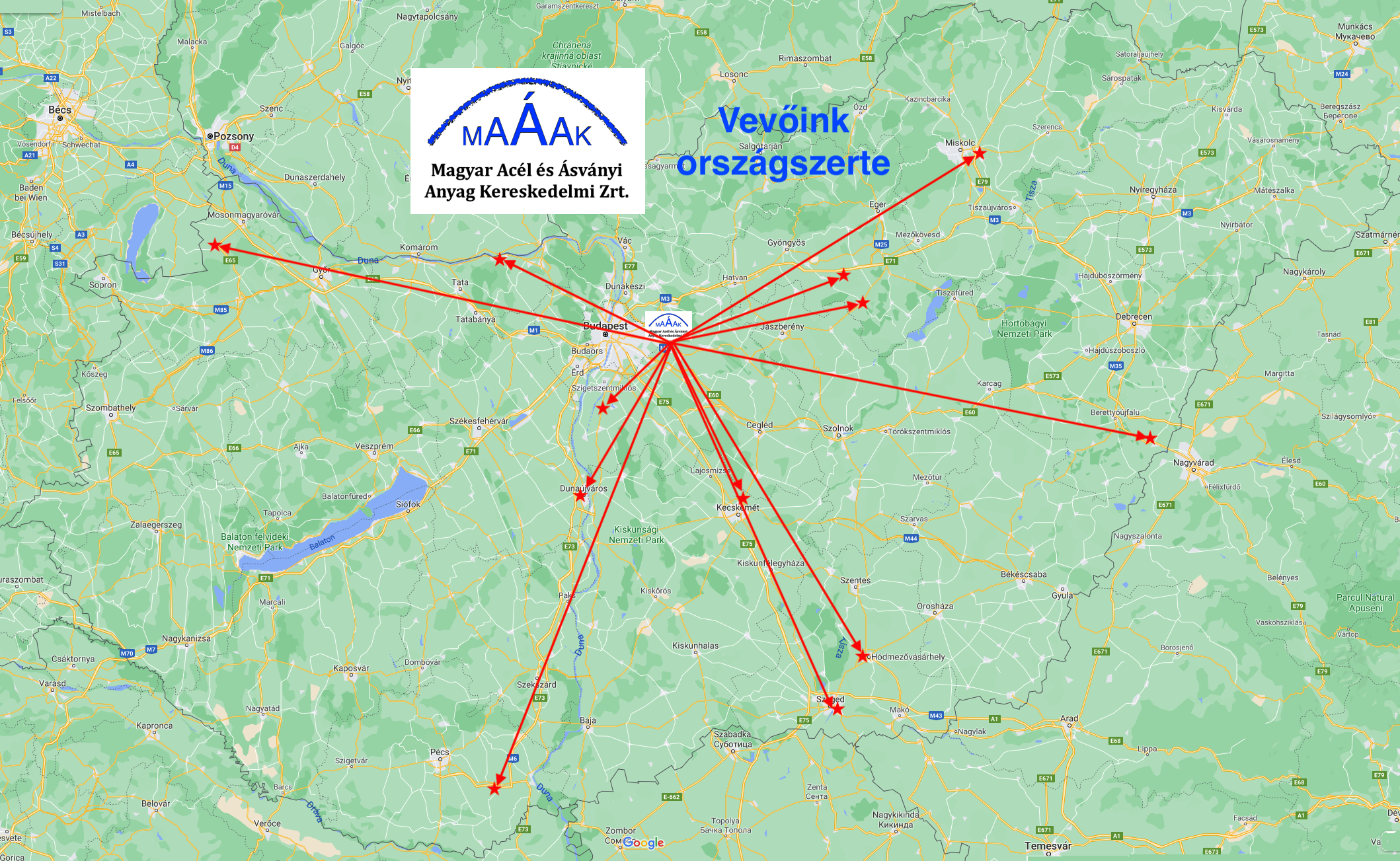 Vevőink országszerte